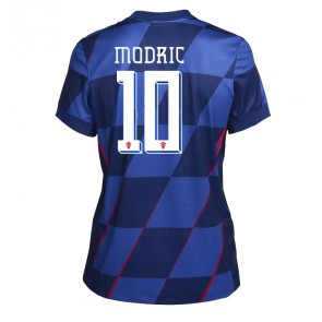 Kroatien Luka Modric #10 Bortatröja Dam EM 2024 Kortärmad